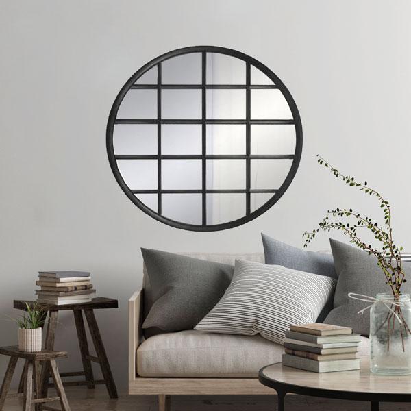 Walter Wall Mirror Matt Black-abc