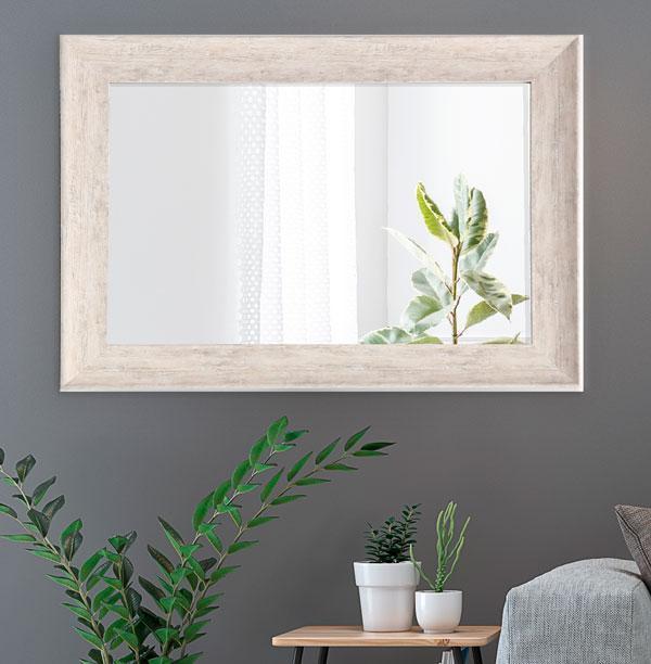 Willow Mirror Rustic Beach Wood 110cm-abc