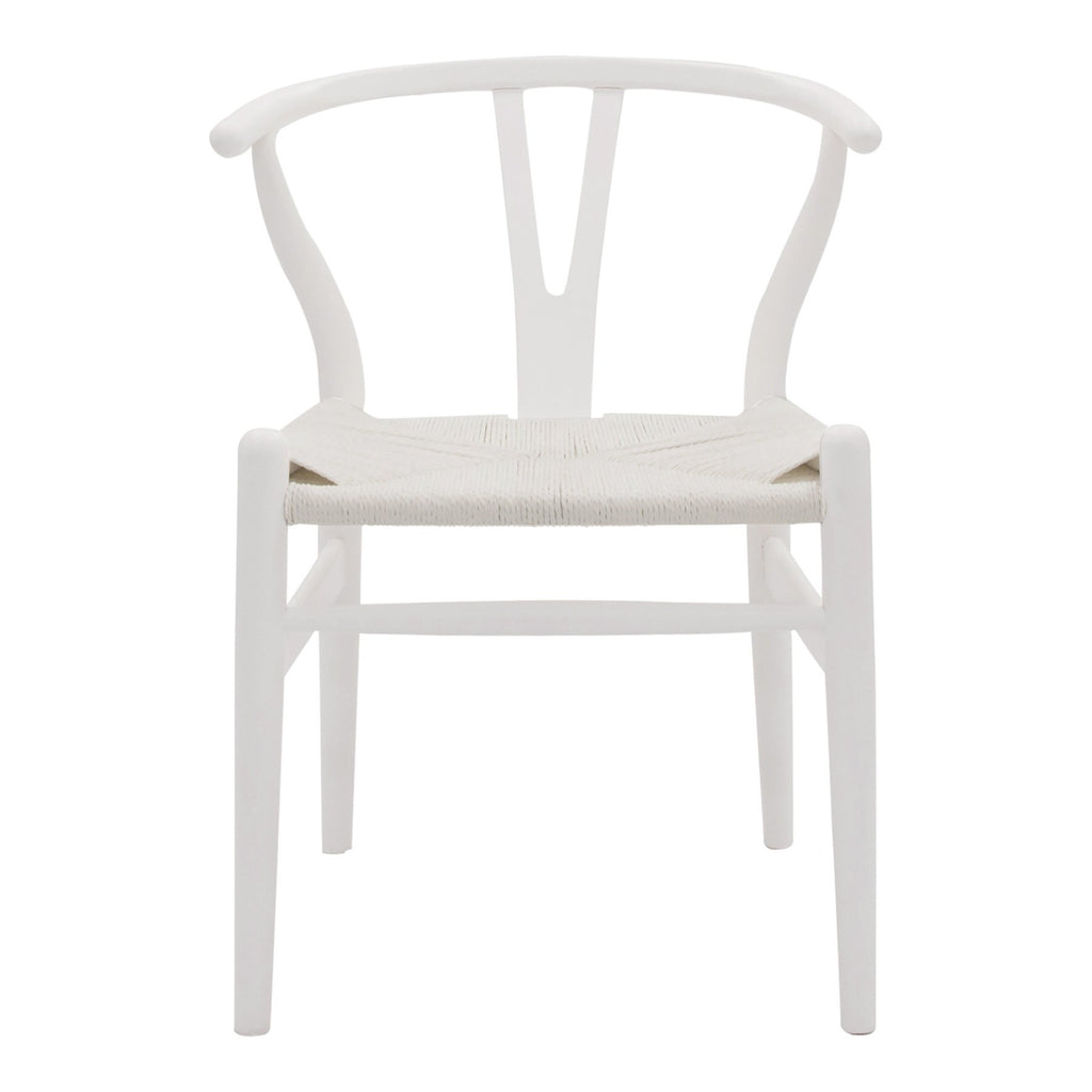 Wishbone Chair White / White Seat-abc