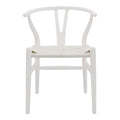 Wishbone Chair White / White Seat-abc