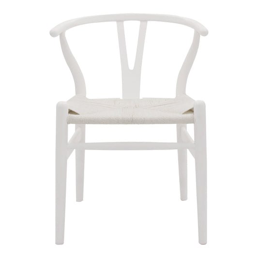 Wishbone Chair White / White Seat-abc