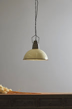Napier - Old White - Iron Dome Pendant Light-abc