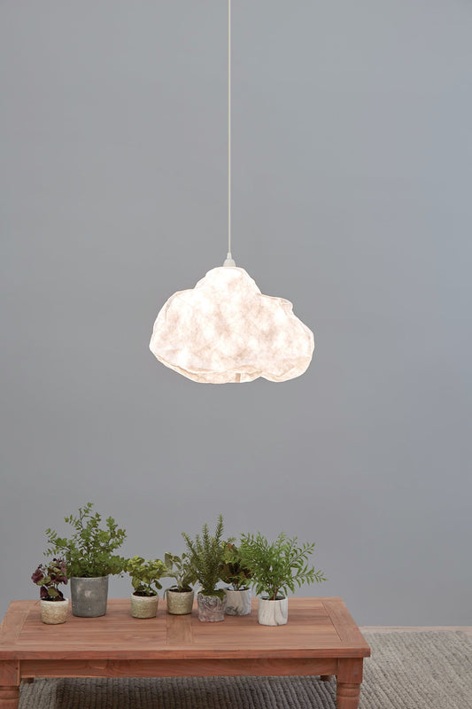 Cumulus - White - Free Form Cloud Paper Pendant Light-abc