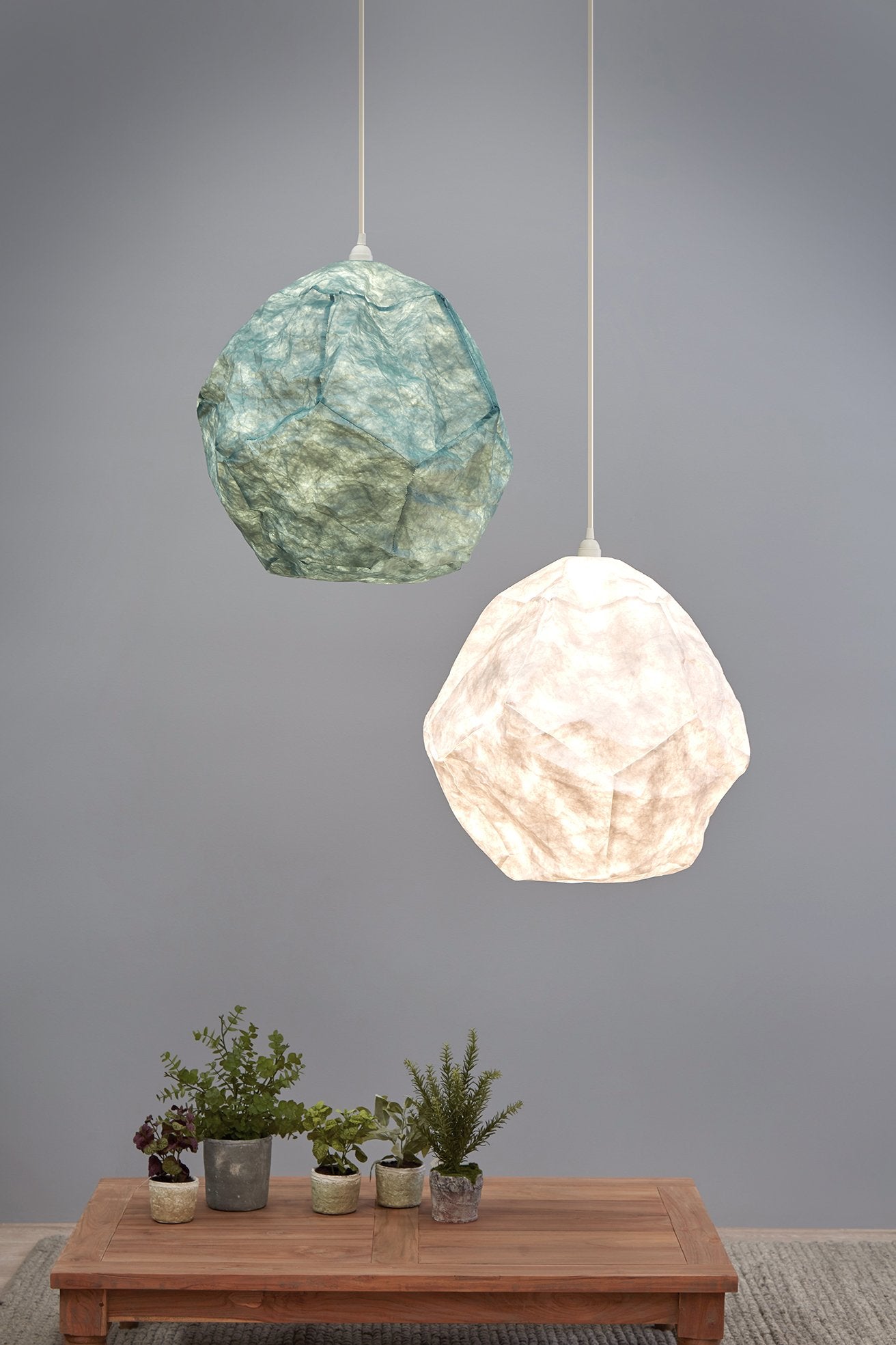 Stratus - Sky Blue - Ball Cloud Paper Pendant Light-abc