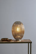 Costolette Medium Table - Smoke Grey - Medium Ribbed Glass Pod Table Lamp-abc