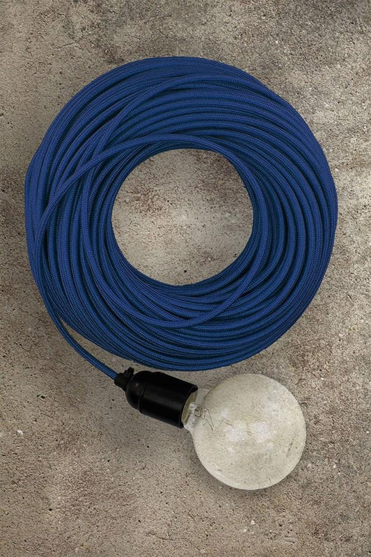 Fabric Electrical Cord - Royal Blue-abc