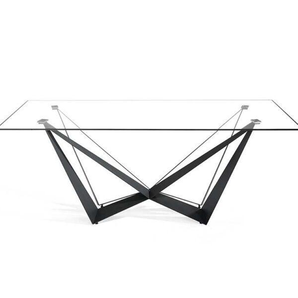 Radiance Rectangle Dining Table Glass Black-abc