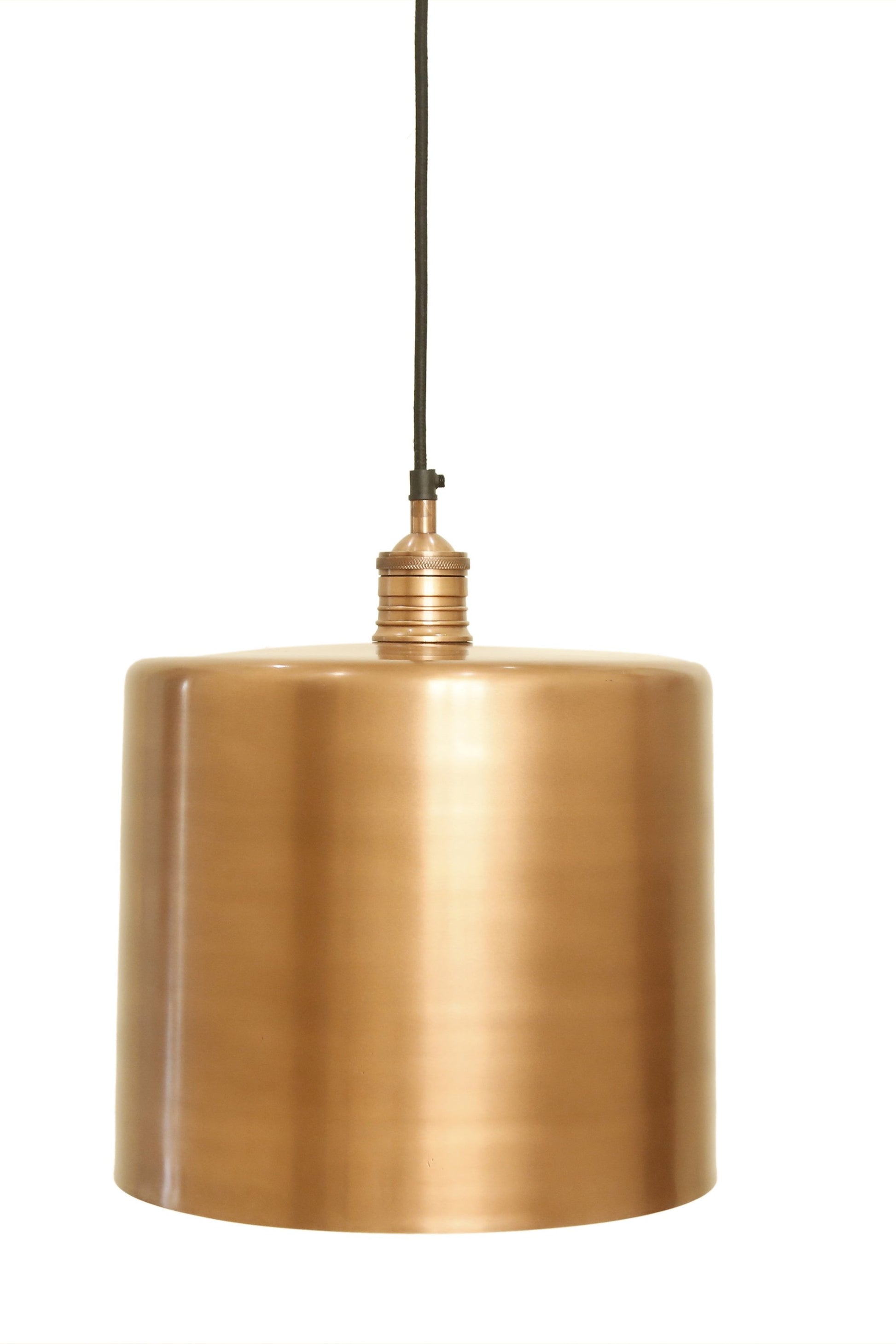 Zurich 2 Large - Antique Copper - Drum Pendant Light-abc