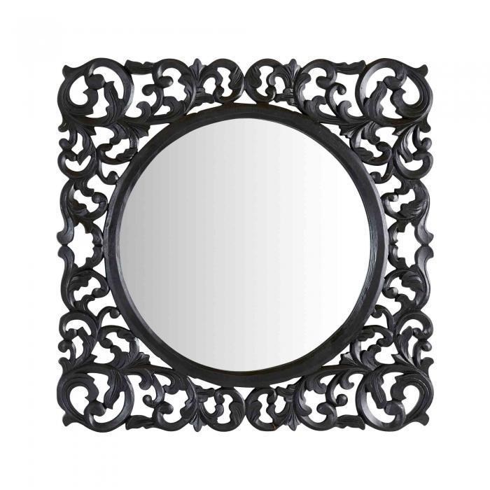 Astawa Black Lattice Mirror 800x800mm-abc