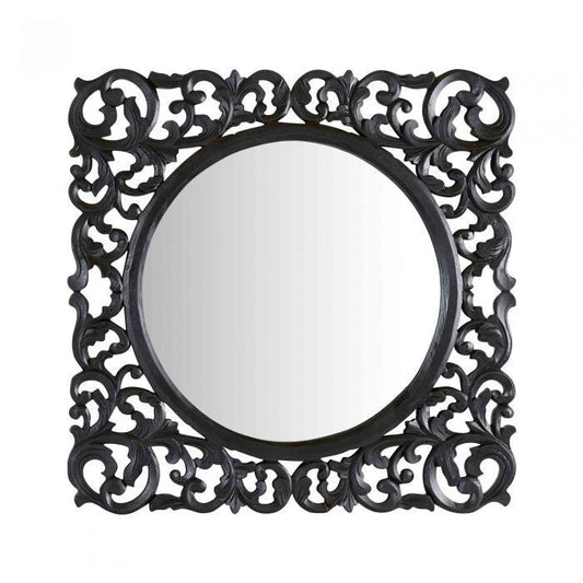Astawa Black Lattice Mirror 800x800mm-abc