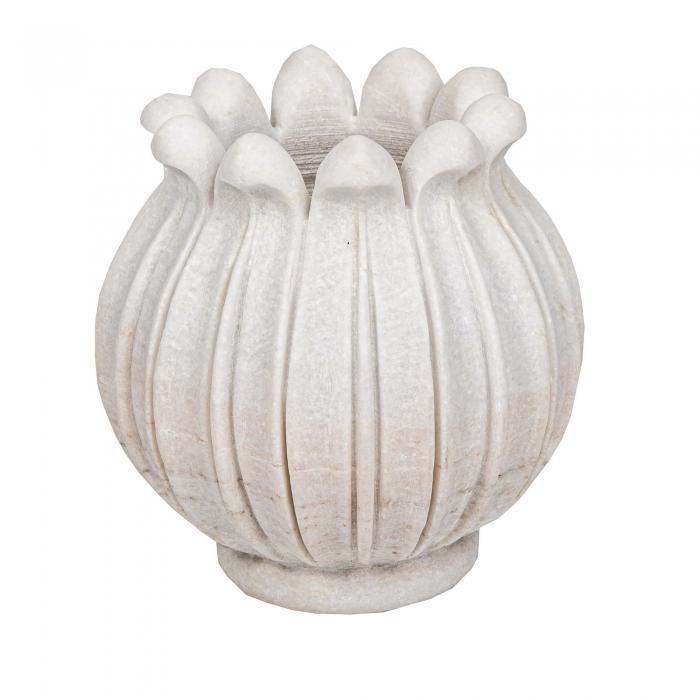 Lotus Marble Vase Med-abc