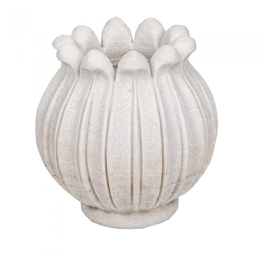 Lotus Marble Vase Med-abc