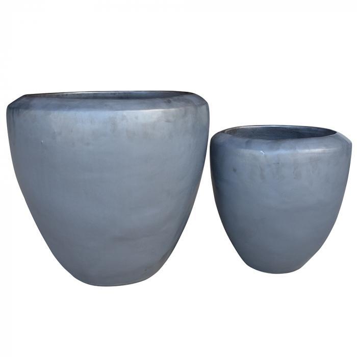 Saigon River Planter Set/2 Black-abc