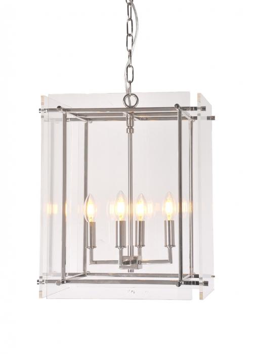 Duke hanging lamp in nickel-abc