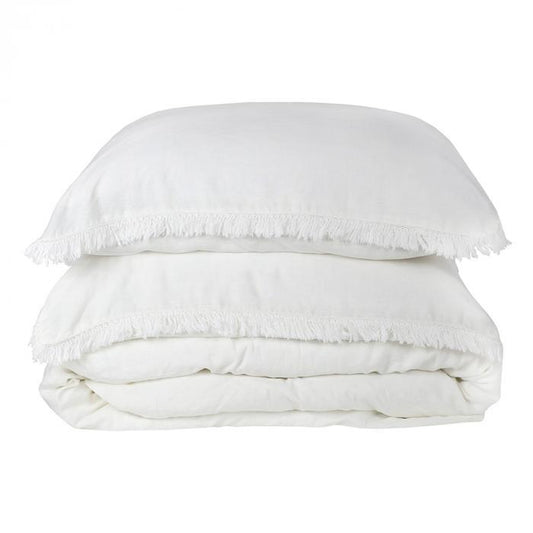 Stonewash Linen Duvet Set with Fringe-abc