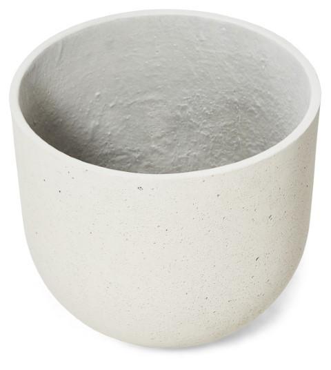 Round Lime Concrete Pot Large - Natural White-abc