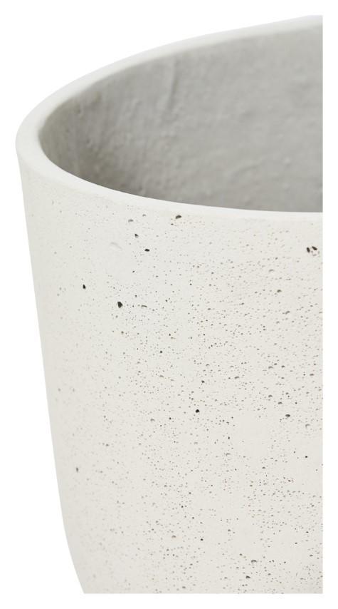 Round Lime Concrete Pot Large - Natural White-abc