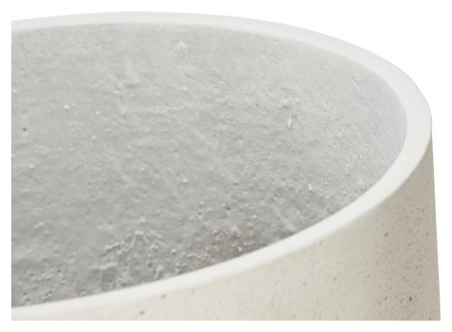 Round Lime Concrete Pot Large - Natural White-abc