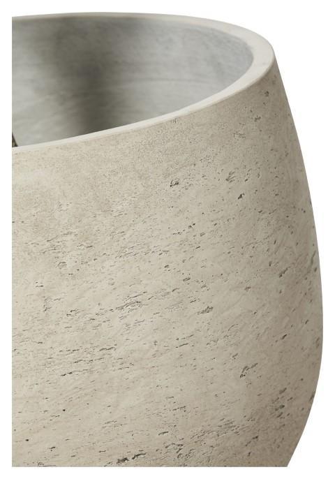 Round Lime Concrete Pot Large - Natural White-abc