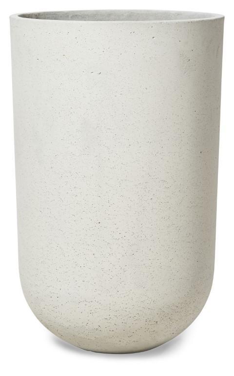 Tall Lime Concrete Pot Large - Natural White-abc