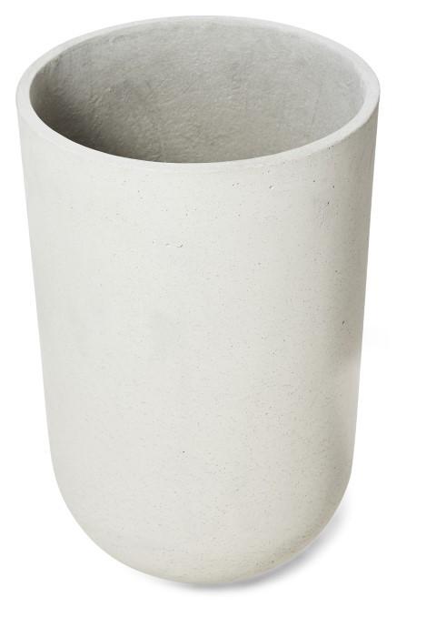 Tall Lime Concrete Pot Large - Natural White-abc