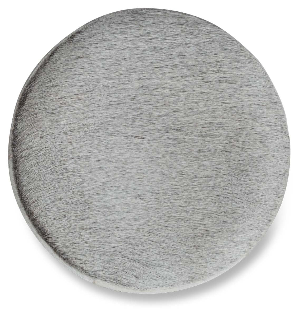 Mushroom Cowhide Stool with Eucalyptus Wood Legs-abc