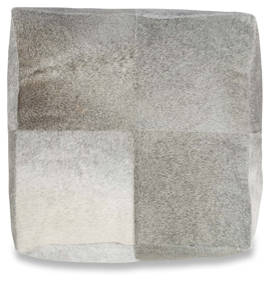 Square Block Cowhide Ottoman-abc