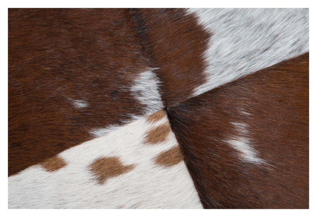 Square Block Cowhide Ottoman-abc