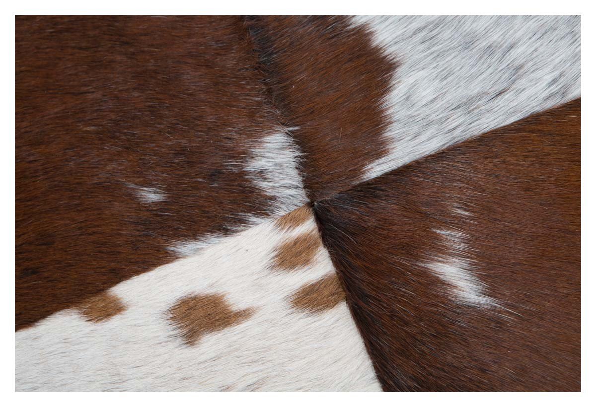 Square Block Cowhide Ottoman-abc