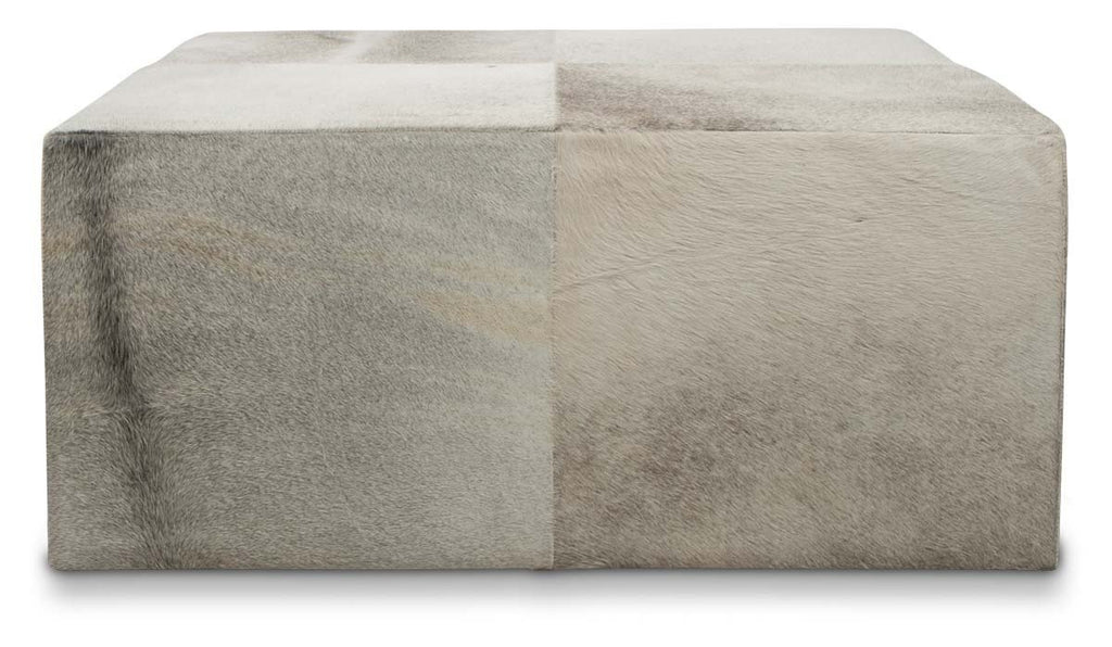 Square Block Cowhide Coffee Table-abc
