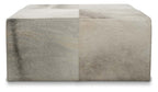 Square Block Cowhide Coffee Table-abc