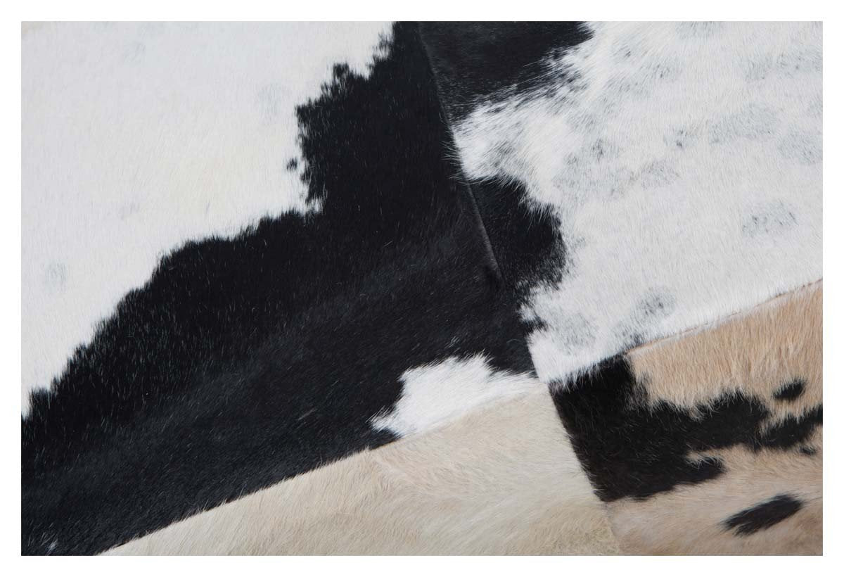 Square Block Cowhide Coffee Table-abc