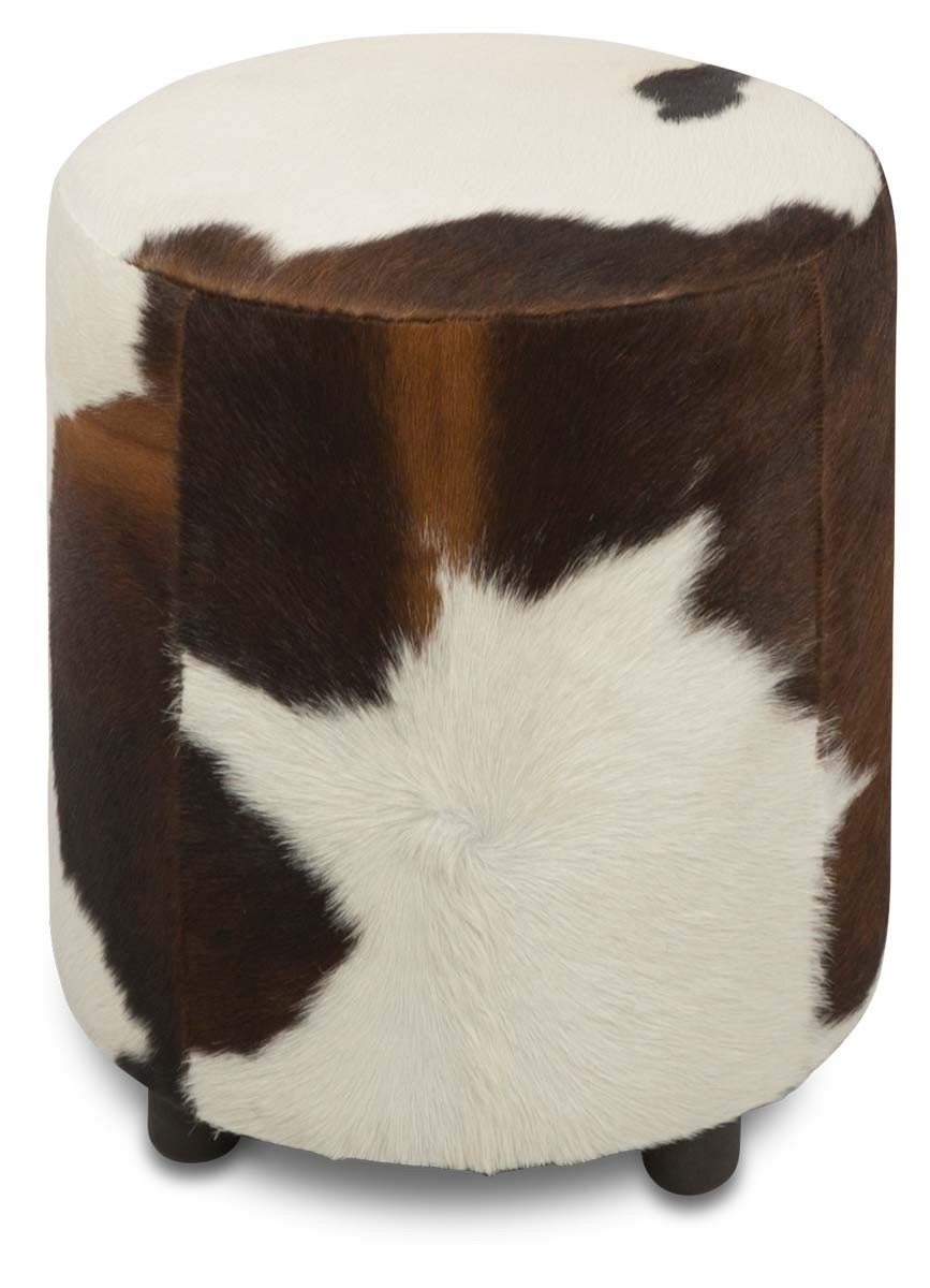Round Cowhide Ottoman-abc