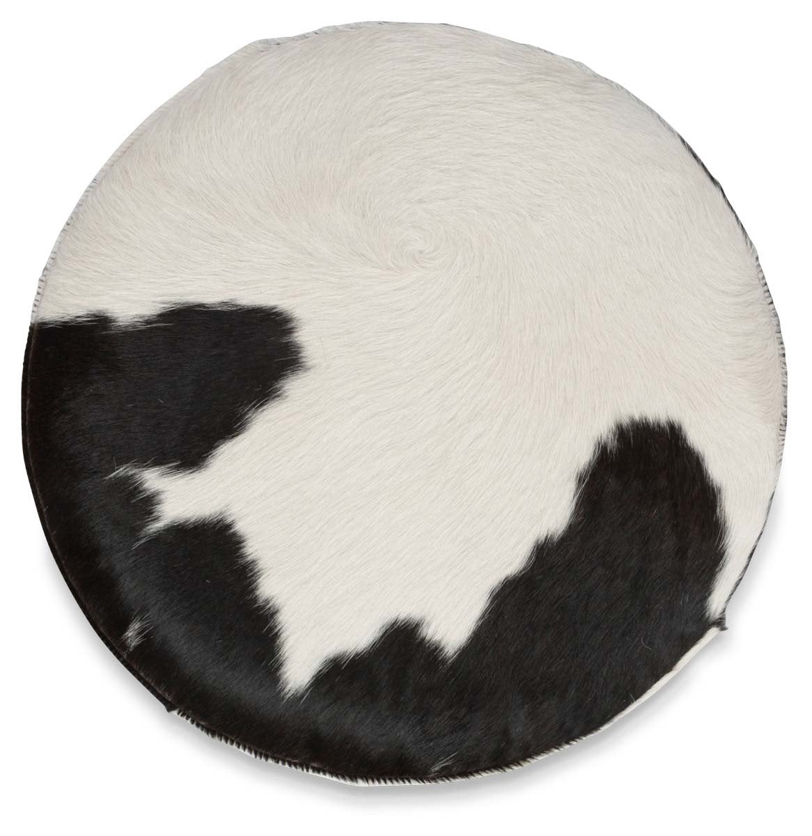 Round Cowhide Ottoman-abc
