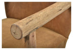 Palermo Leath and Wood Feature Chair - Tan/Natural-abc