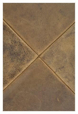 Napa Leather Round Ottoman - Tan-abc