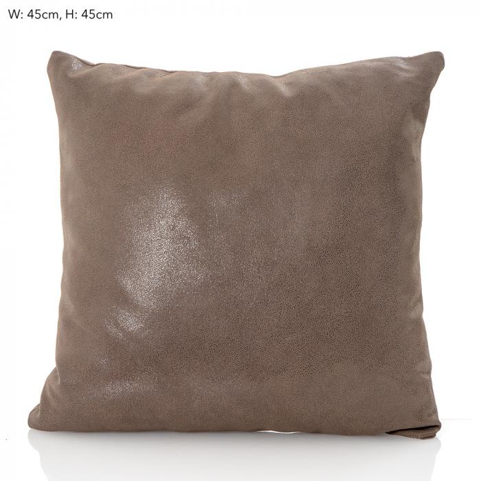 Tibetan Leather Foil Cushion 45x45 Bro-abc