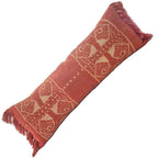 Ikat Morinda Coral Long Lumber Cushion 35 x 90cm-abc