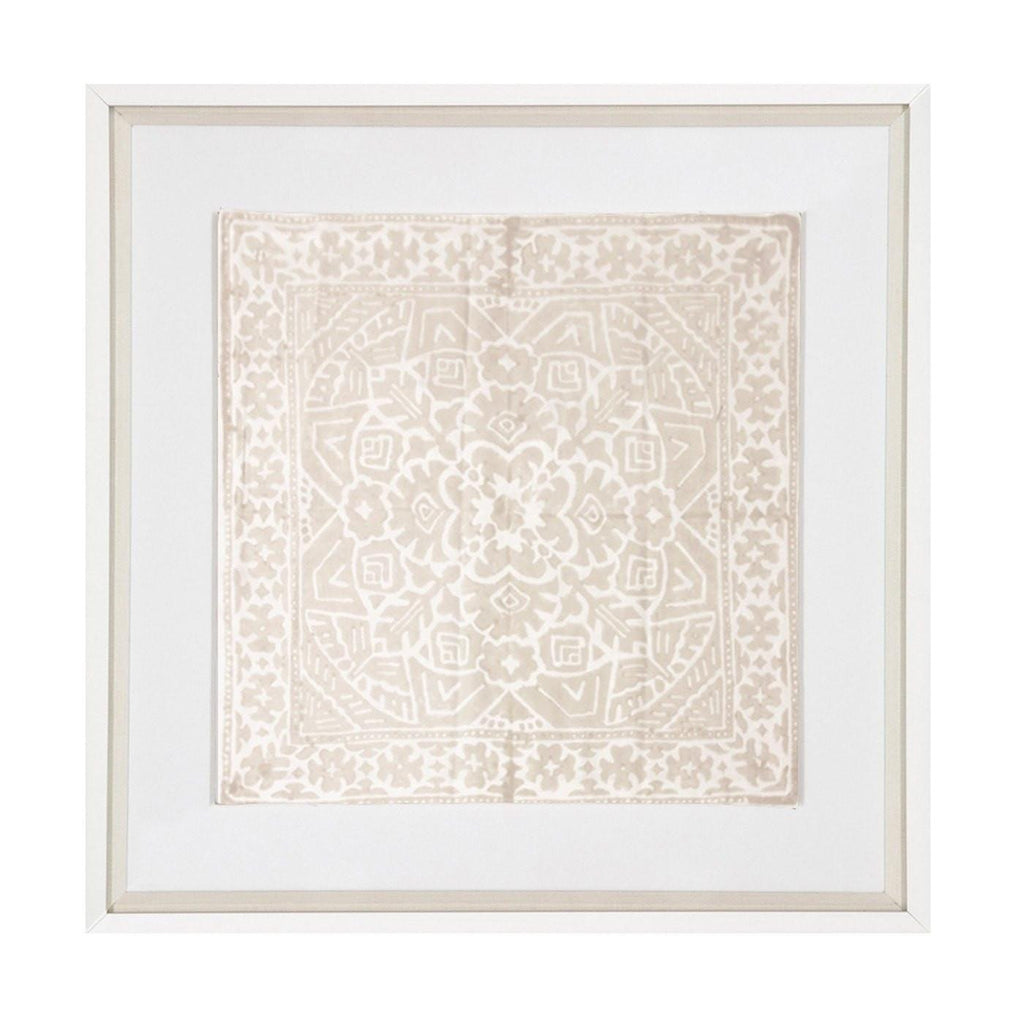 Kilim Print Natural Artwork 52cm x 52cm-abc