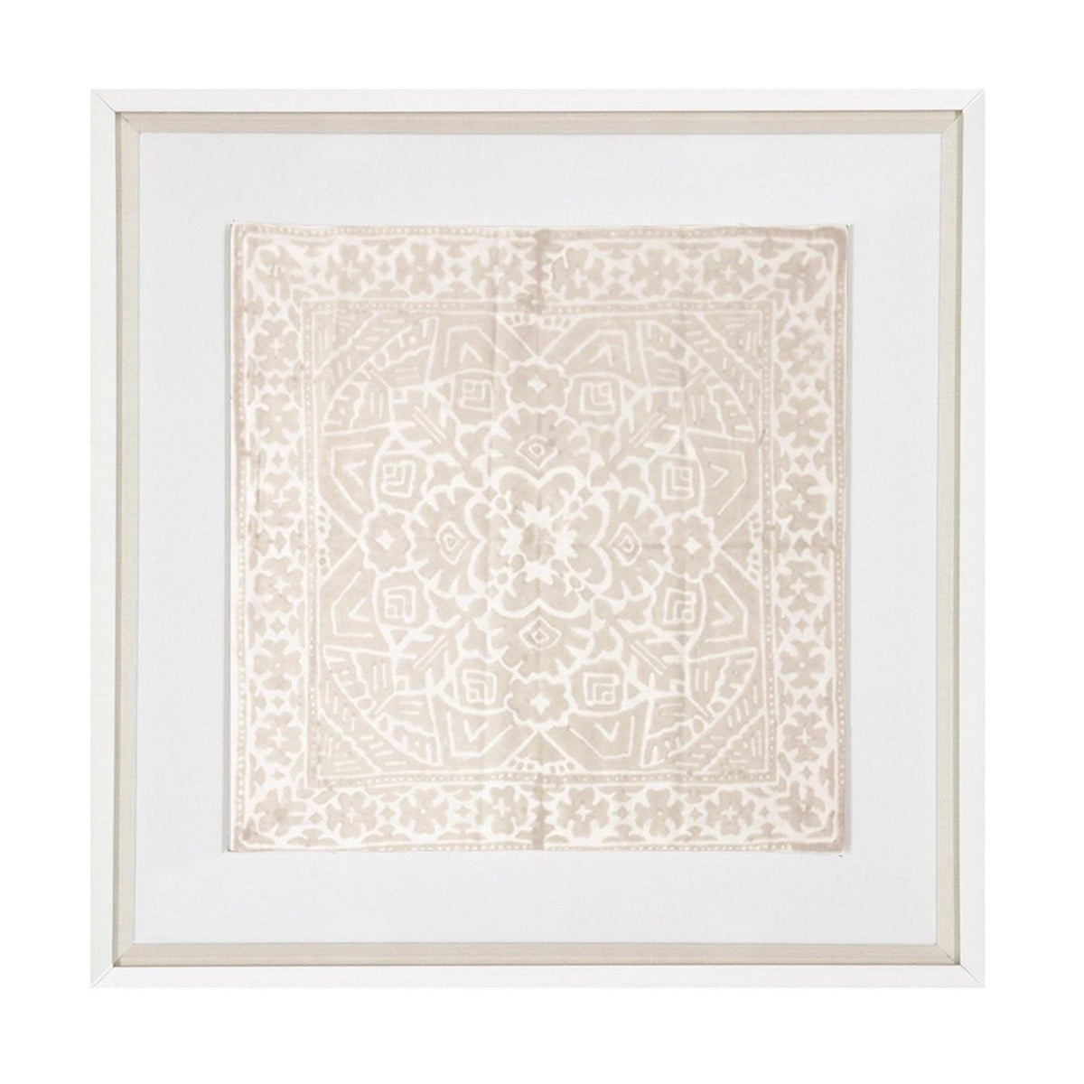 Kilim Print Natural Artwork 52cm x 52cm-abc