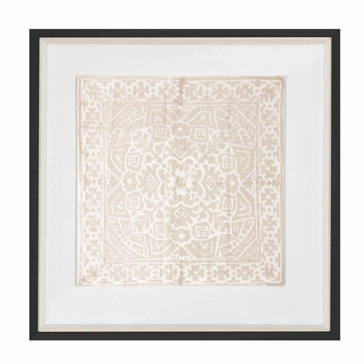 Kilim Print Natural Artwork 52cm x 52cm-abc