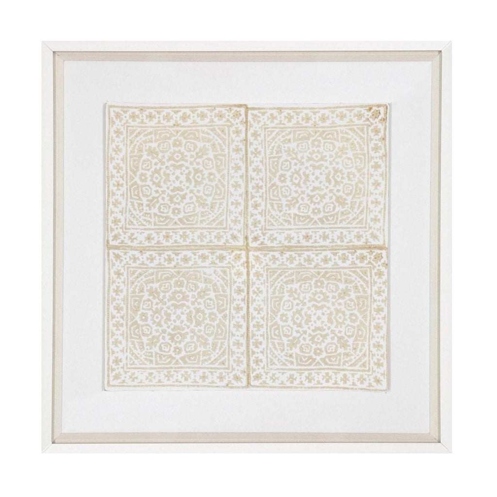 Kilim Repeat Natural Artwork 52cm x 52cm-abc