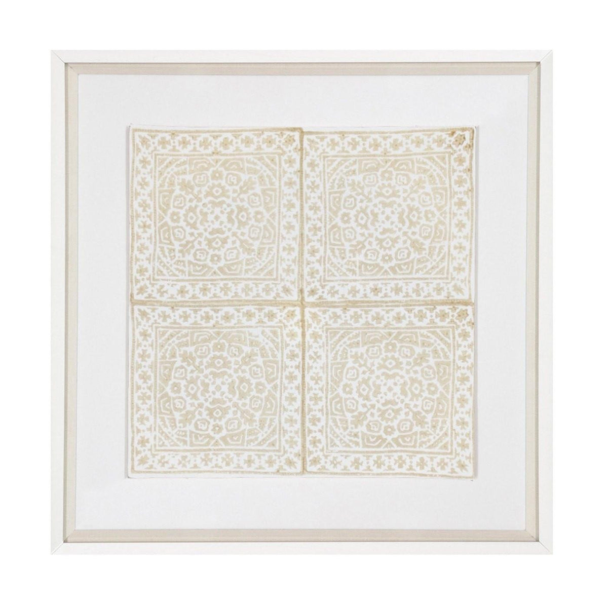 Kilim Repeat Natural Artwork 52cm x 52cm-abc