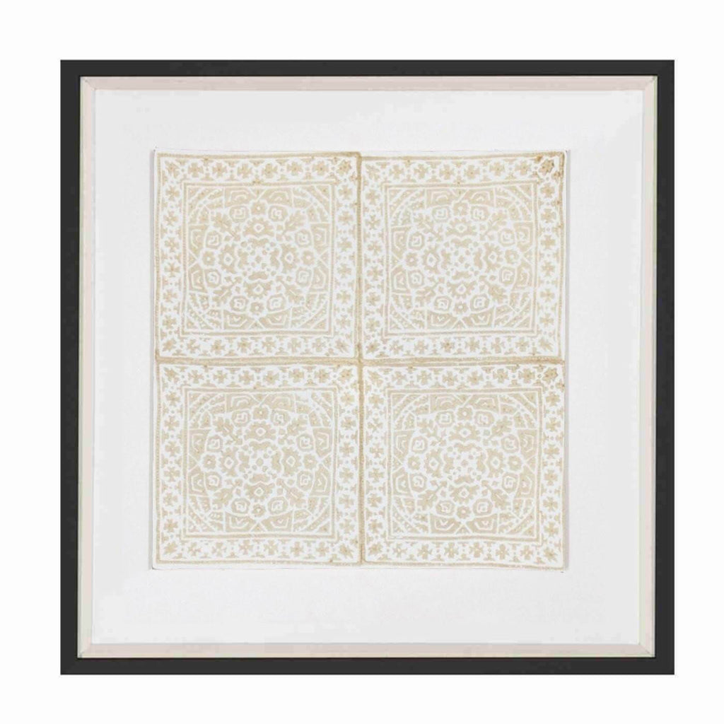 Kilim Repeat Natural Artwork 52cm x 52cm-abc