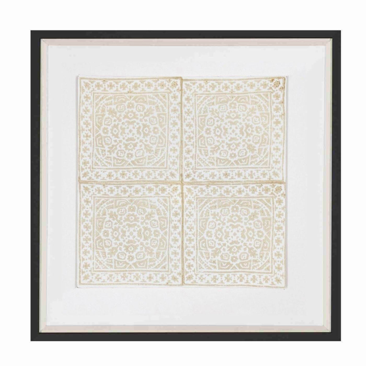 Kilim Repeat Natural Artwork 52cm x 52cm-abc