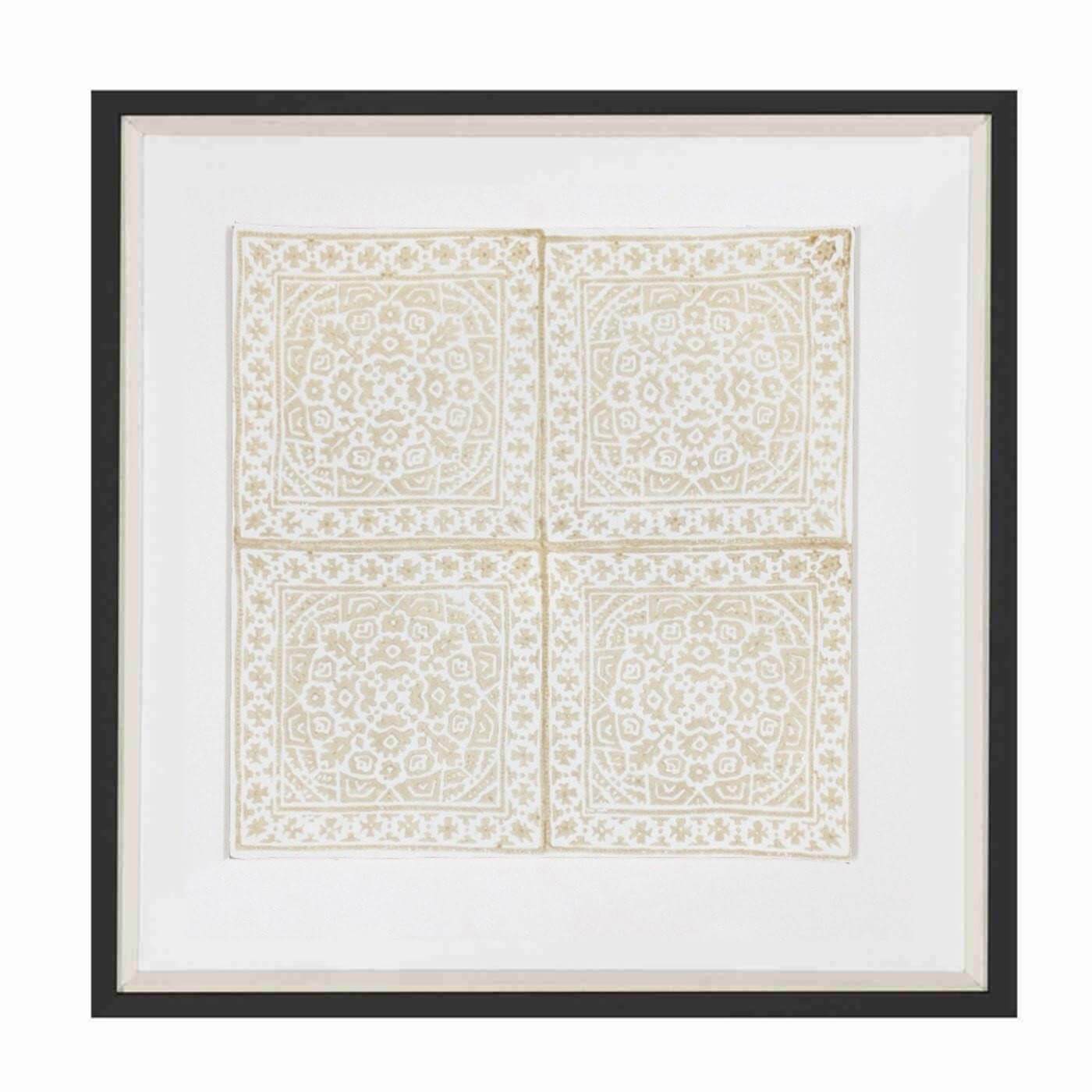 Kilim Repeat Natural Artwork 52cm x 52cm-abc