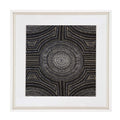Dreamtime Aboriginal Dot Black Artwork 52x52cm-abc