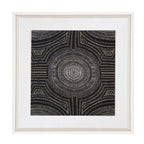 Dreamtime Aboriginal Dot Black Artwork 52x52cm-abc
