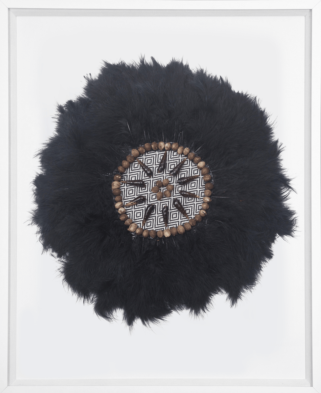 Feather African Black Artwork 67cm x 85cm-abc