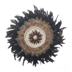 Feather Tropical Black Artwork 67cm x 85cm-abc